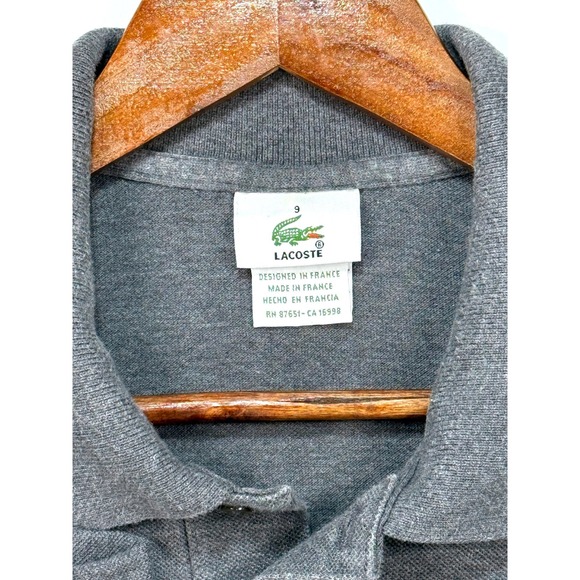 Lacoste, Long Sleeve Polo Shirt Men's Gray Classic Casual Collared Top, Sz‎ 3XL - Picture 5 of 7
